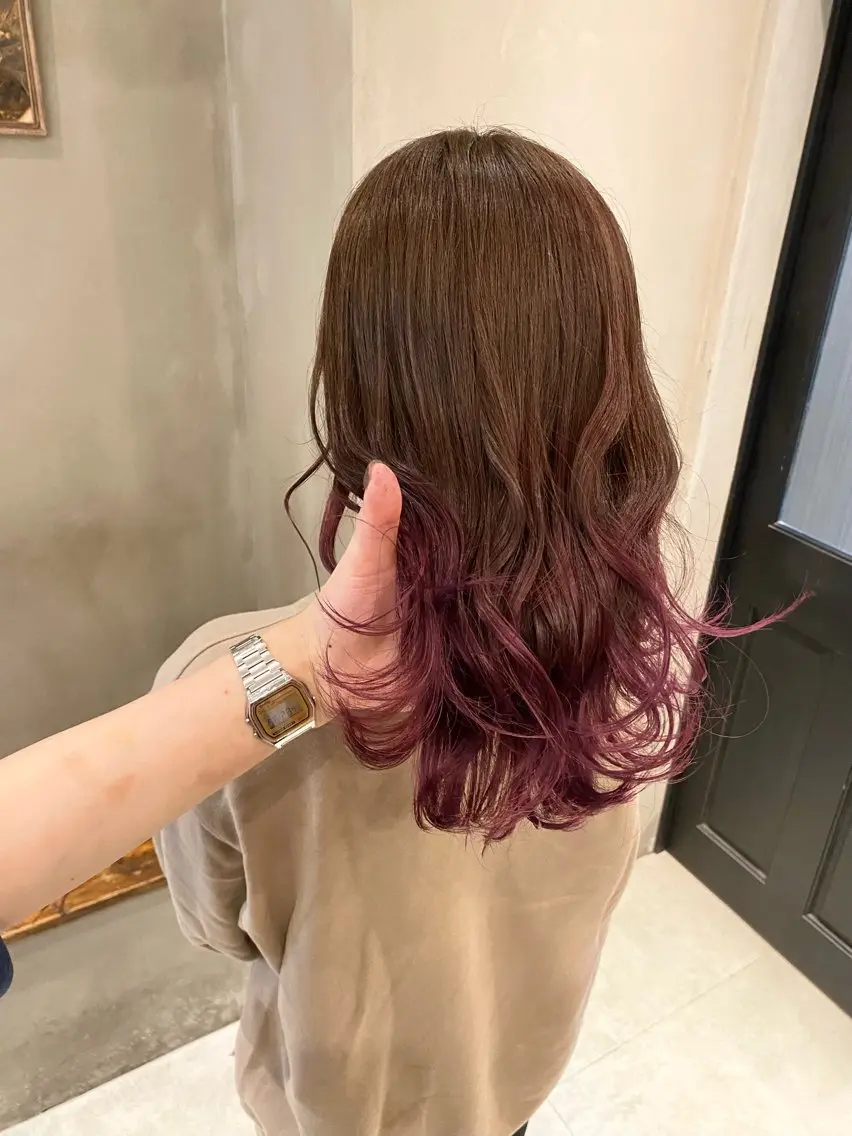 セミロング カット ヘアカラー トリートメント 新宿/顔周りカット +レイヤー=しずく♩のヘアスタイル