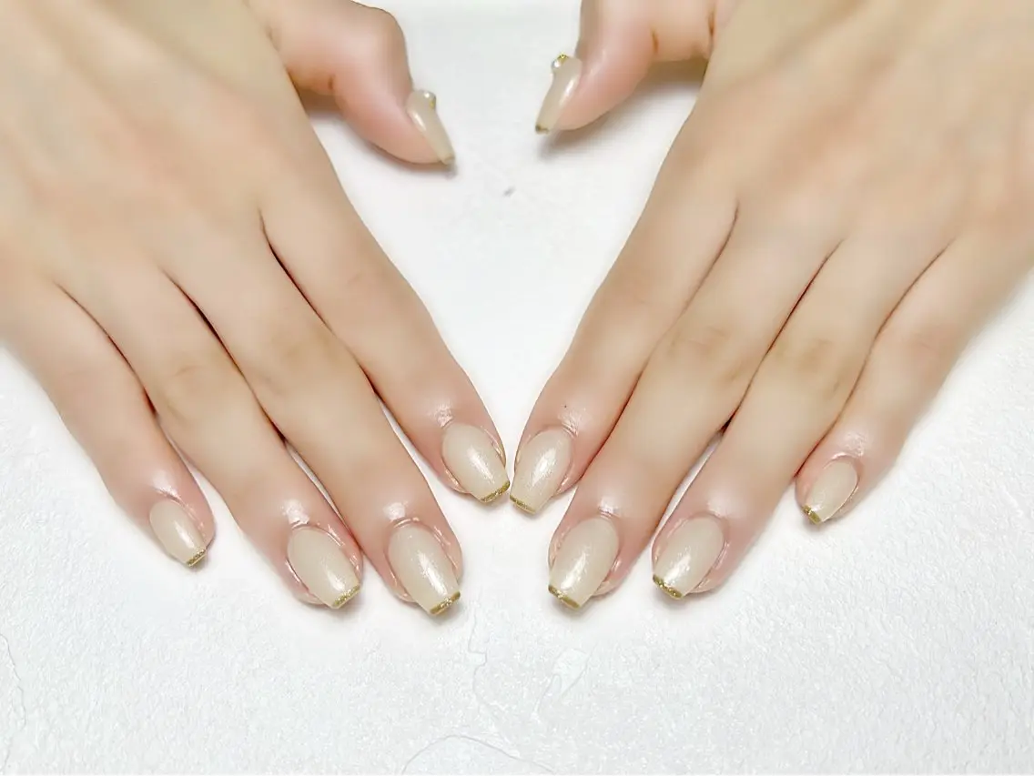 ネイル ラメ(グリッター) オフィスネイル ワンカラーネイル rouse nail RISATOのネイルデザイン