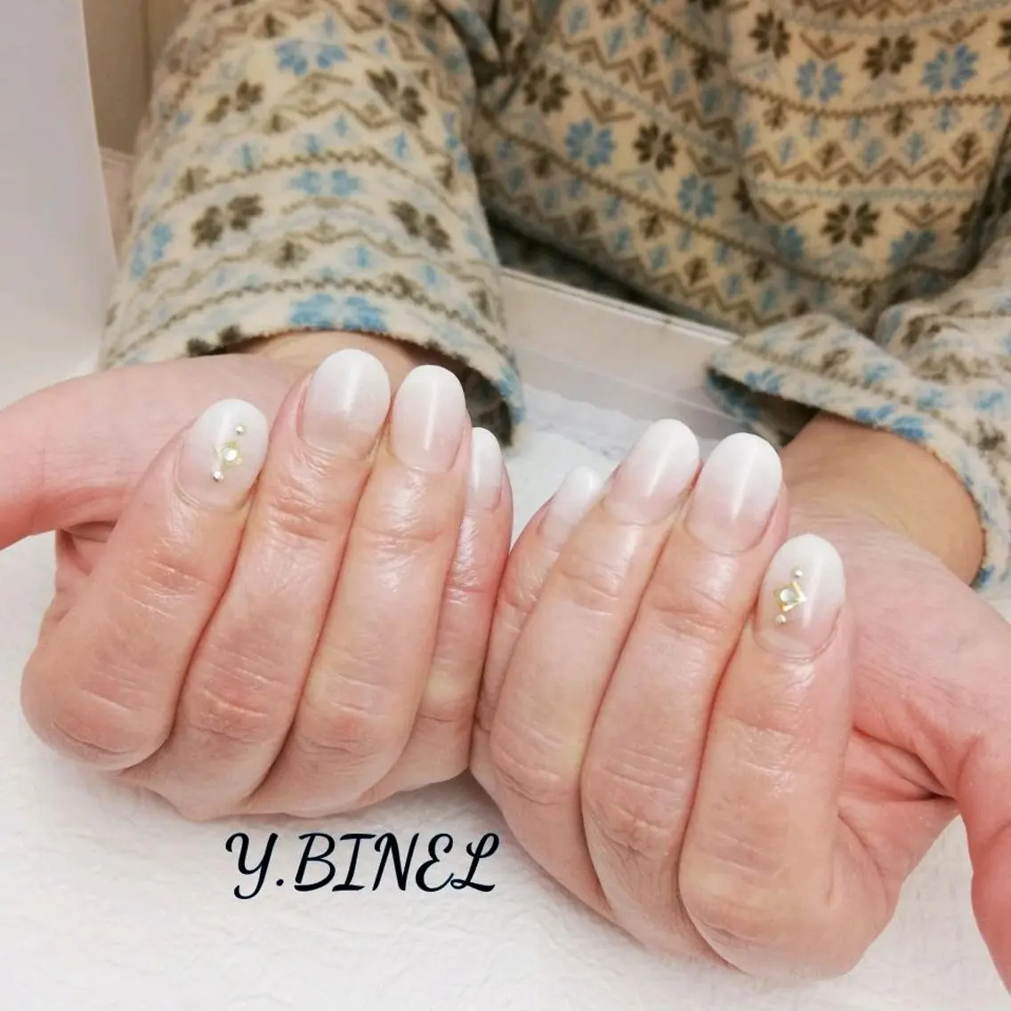 ネイル アートネイル グラデーション ハンドネイル Nail Salon Y.BINELのネイルデザイン