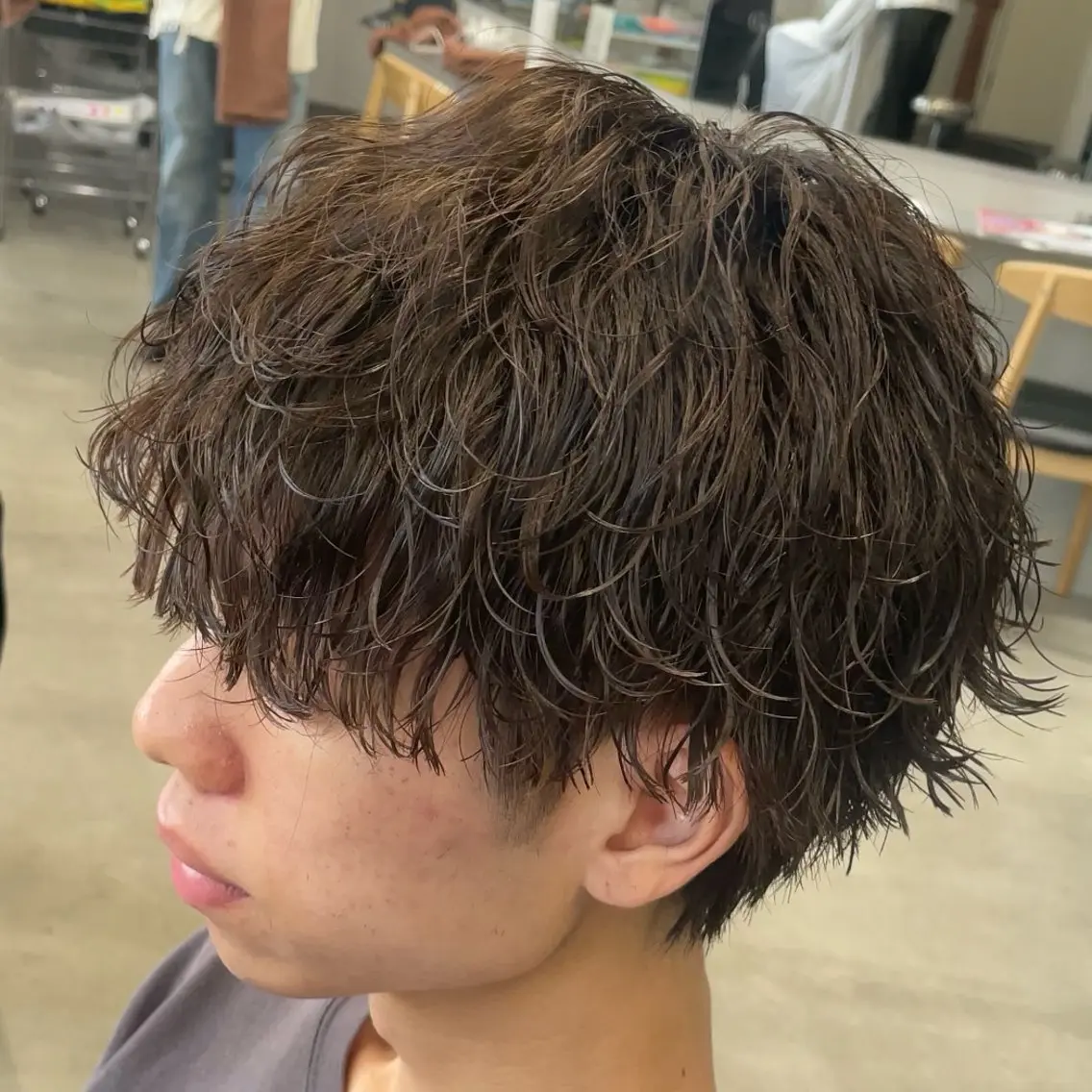 ミディアム パーマ ヘアアレンジ メンズ fifth 石川 凪のヘアスタイル