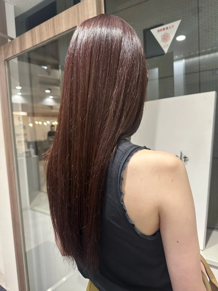 ロング カラー カット ヘアカラー トリートメント 完全個室/ケアカラー 🌟misaki🌟のヘアスタイル
