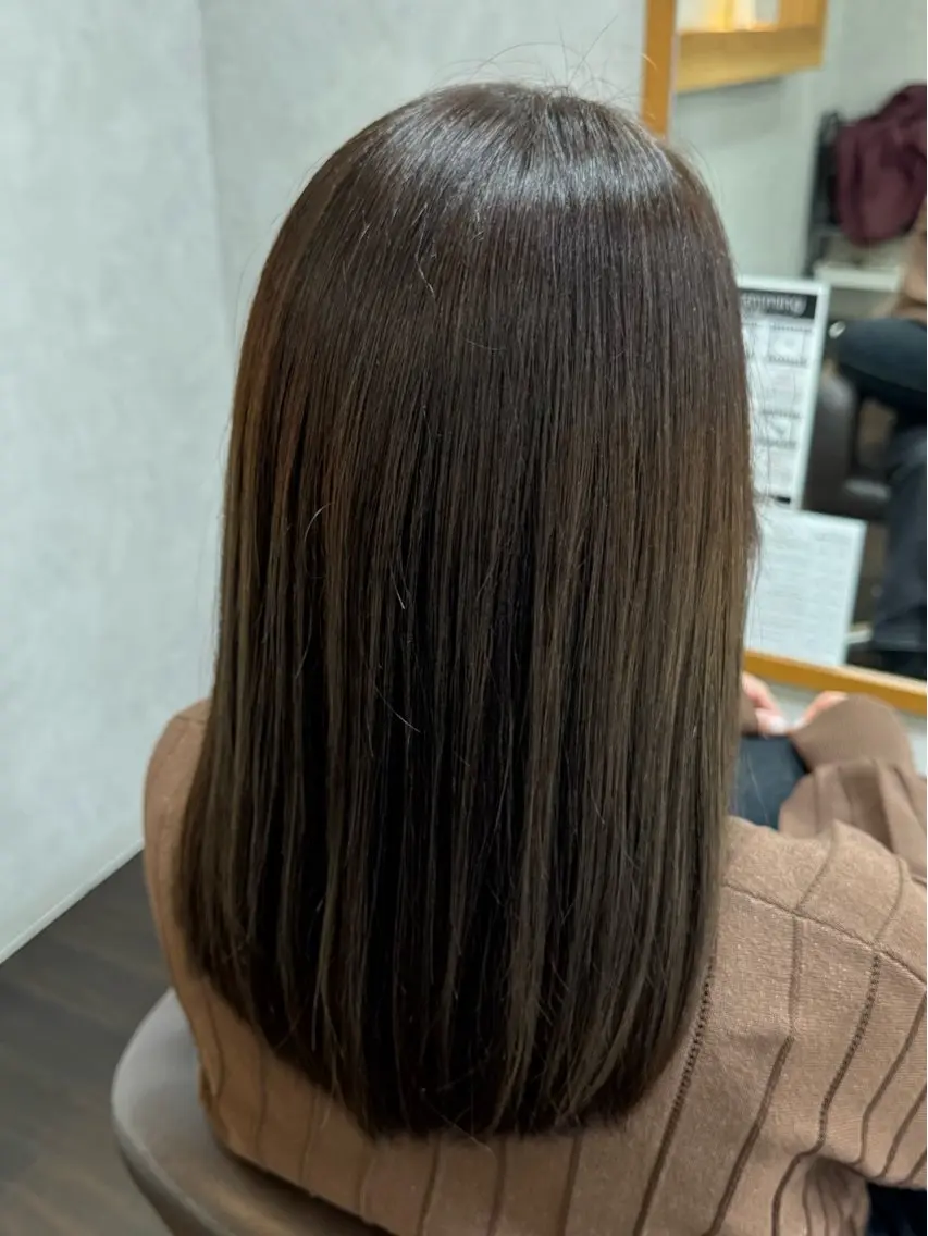 ロング カラー 透明感カラー グレージュ ヘアカラー トリートメント DILGA LINK Rioのヘアスタイル
