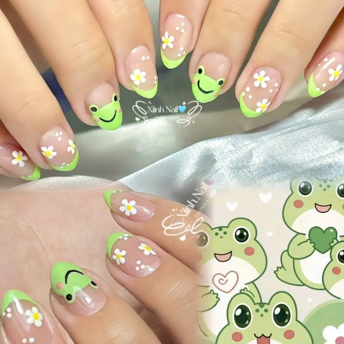 ネイル チークネイル 桜ネイル 長さ出し フットネイル ジェルネイル ハンドネイル XIINH NAIL SALONのネイルデザイン