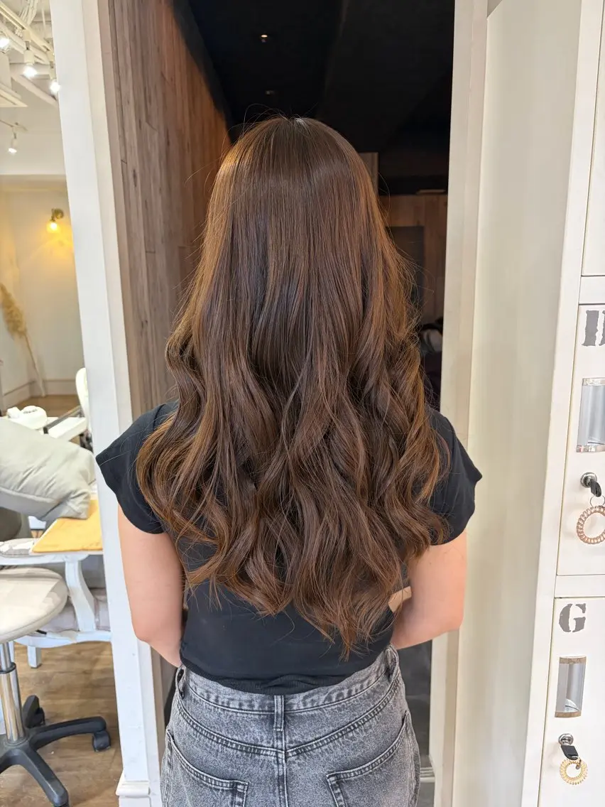 ロング カラー ヘアカラー 夢 菜のヘアスタイル