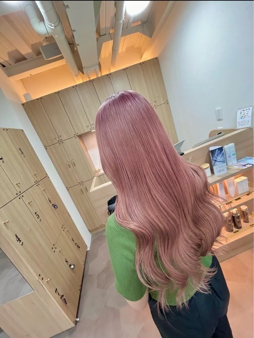 ロング カラー ブリーチ ダブルカラー 🌱縮毛矯正/カラー /🌈りつき🌈のヘアスタイル
