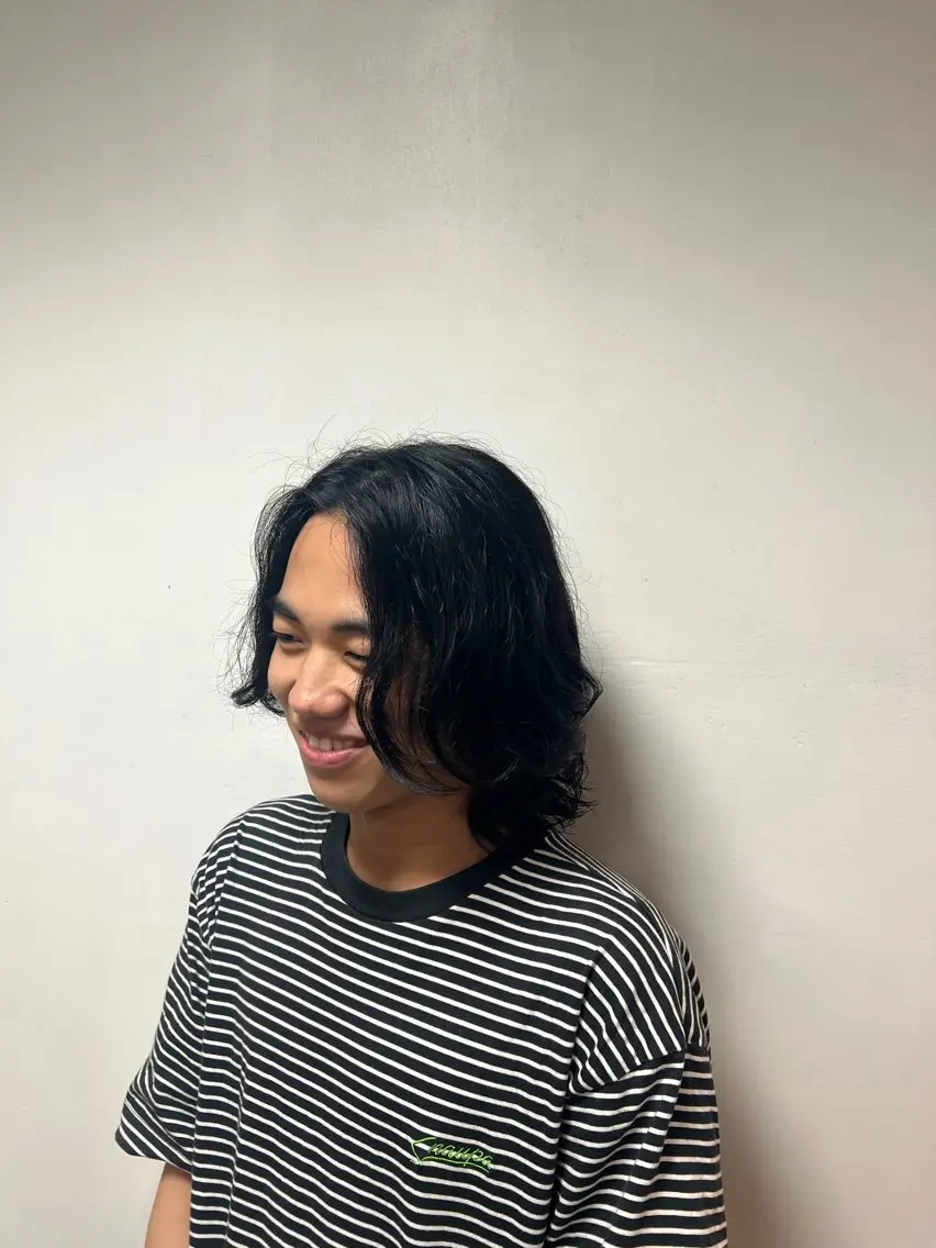 ミディアム ミディアムパーマ 男性の方限定🚹山田 瑛心のヘアスタイル