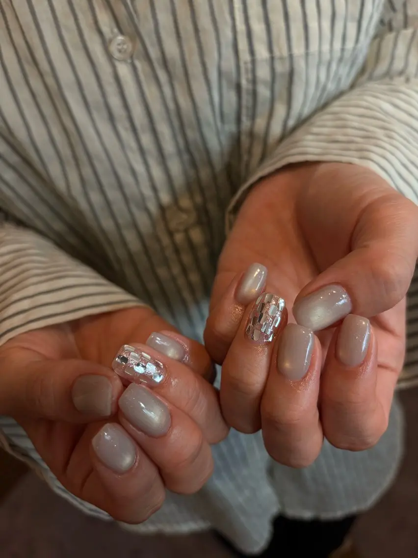 ネイル アートネイル マグネットネイル ハンドネイル riri. nail salonのネイルデザイン