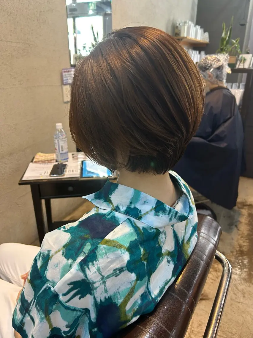 ショート カラー ショートボブ ボブ くびれヘア ショートヘア 小顔カット カット ヘアカラー 桜田 修未のヘアスタイル