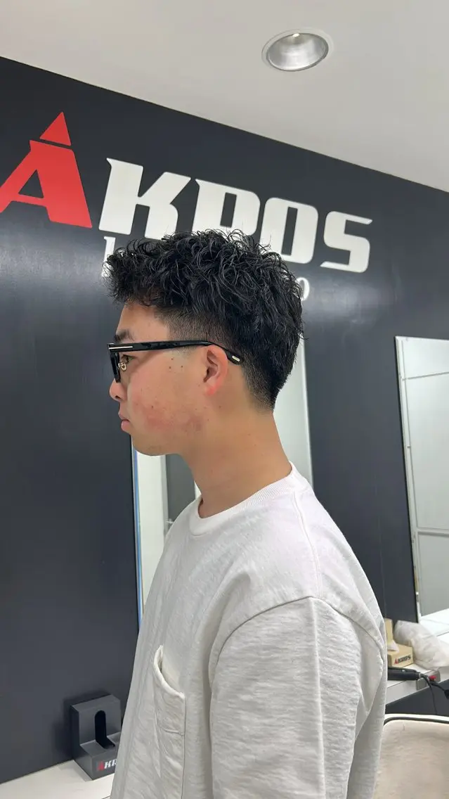 メンズ カット パーマ 川津 由優暉のヘアスタイル