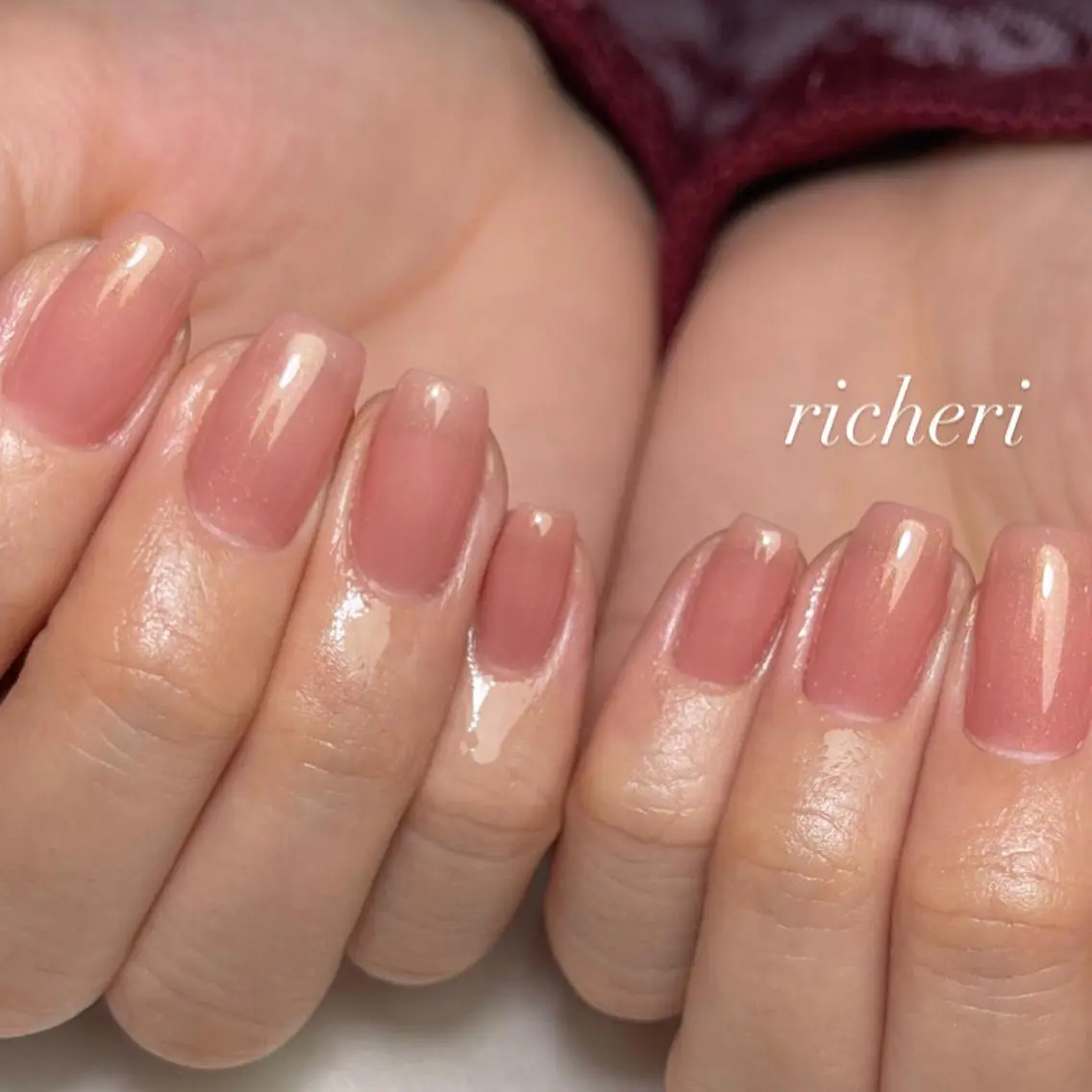 ミディアム ネイル ハンドネイル richeri beautyのネイルデザイン