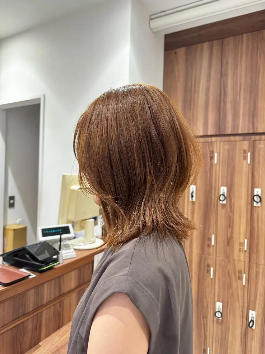 ミディアム レイヤーカット カット ヘアカラー トリートメント ﾃﾞｻﾞｲﾝｶﾗｰ Mirutayaのヘアスタイル