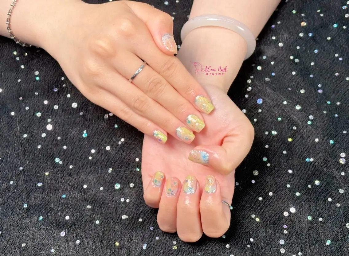 ネイル 桜ネイル 長さ出し フラワーネイル フレンチネイル ジェルネイル ハンドネイル ACon NailSalonのネイルデザイン