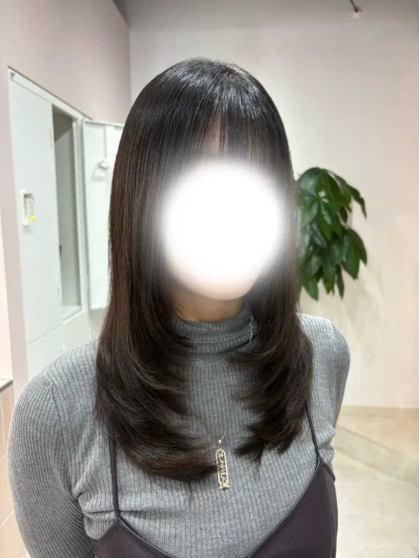 ロング レイヤーカット カット 縮毛矯正 トリートメント 【朝ラクNOセット】 縮毛矯正/NAOTOのヘアスタイル