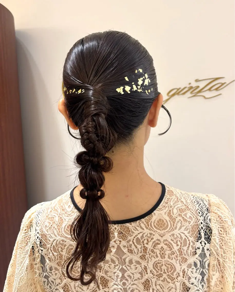 ミディアム ヘアセット 銀座🌿ヘア アレンジ🌿さやかのヘアスタイル
