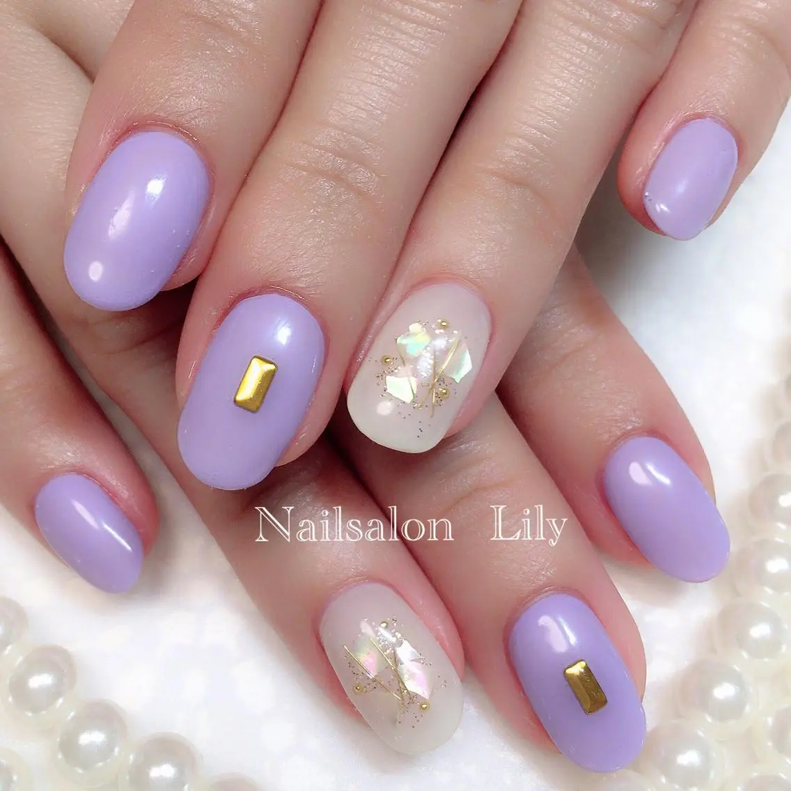 ネイル 春ネイル Lily*nail 🌻Mii🌻のネイルデザイン
