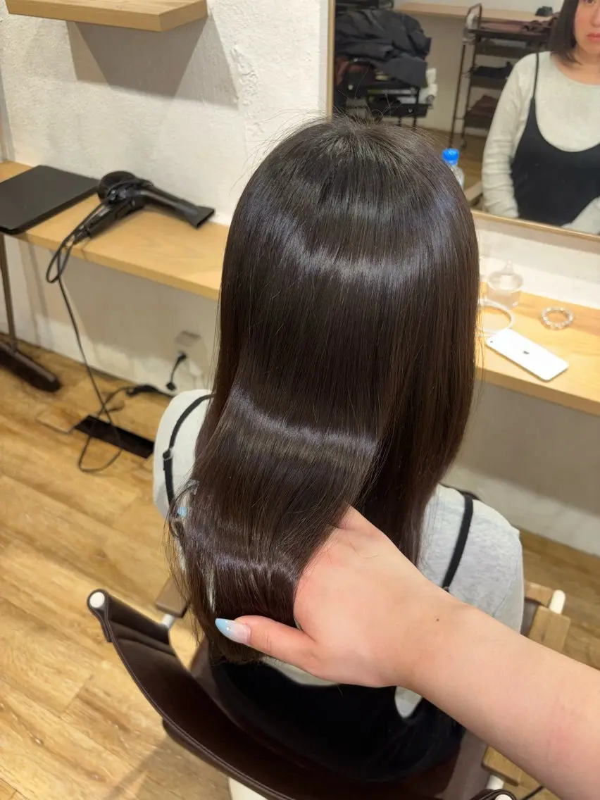 ミディアム カット ヘアカラー トリートメント ヘッドスパ ヘアセット ️韓国ヘア／レイヤー カット❤️Yūkaのヘアスタイル