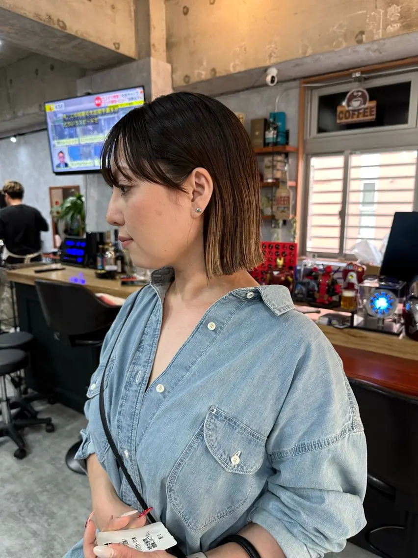 ショート 切りっぱなしボブ ショートボブ ハンサムショート 丸みショート ボブ モテ髪/ボブ/ショー ト/アダチフウトのヘアスタイル