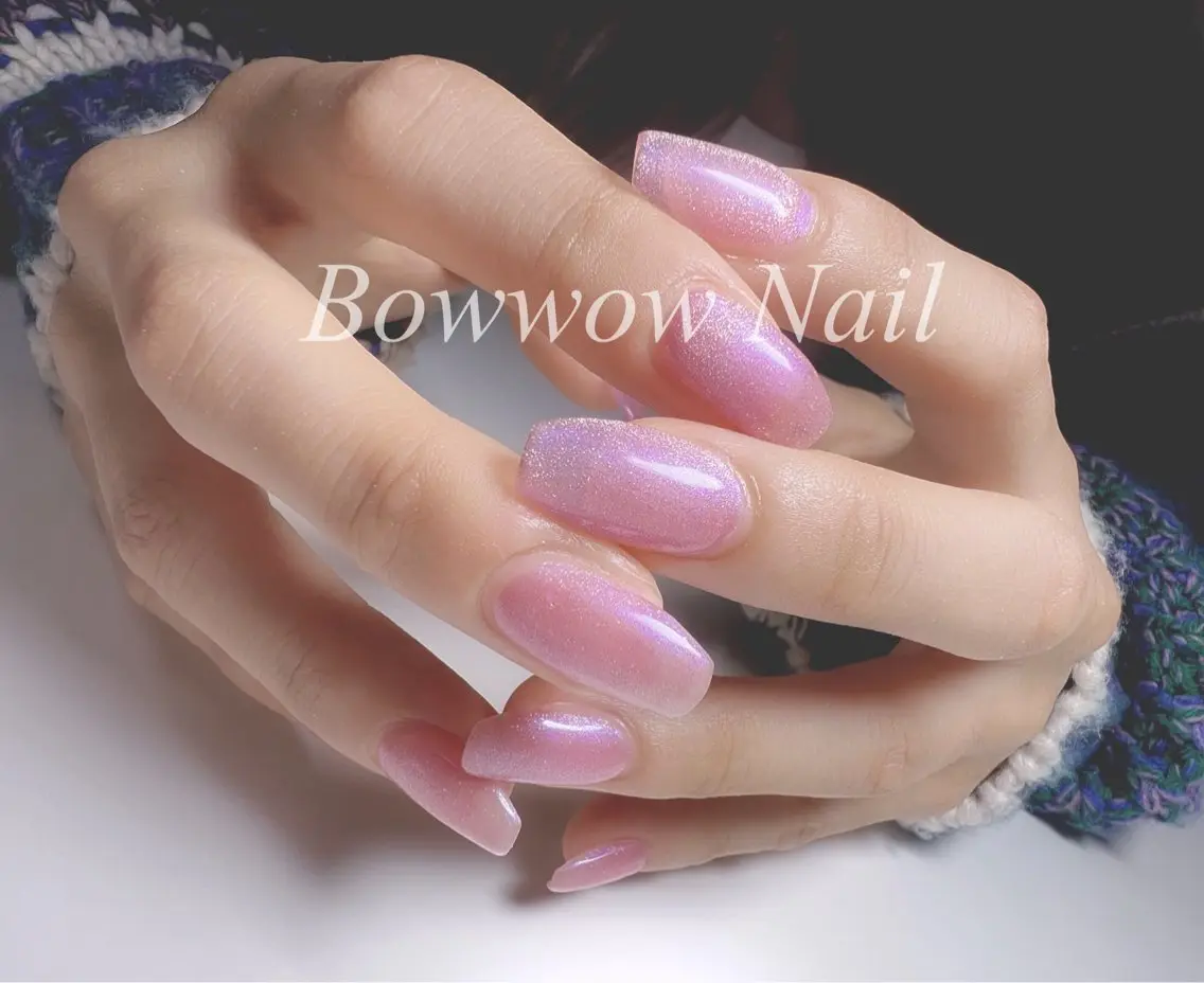 ネイル マグネットネイル ワンカラーネイル ハンドネイル Bow wow Nail さや🧸のネイルデザイン