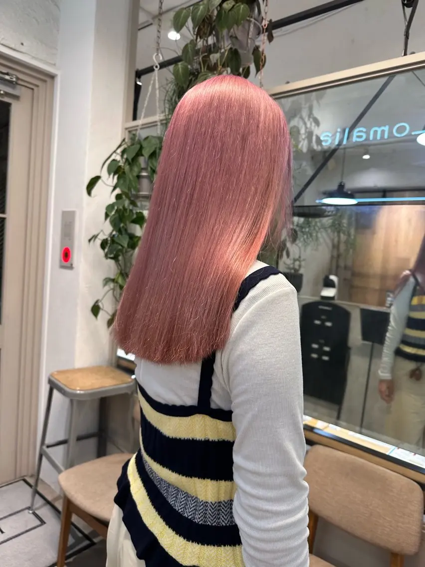 ロング カラー ヘアカラー トリートメント REINA☁️透明感 カラー/ぷつっと♡のヘアスタイル