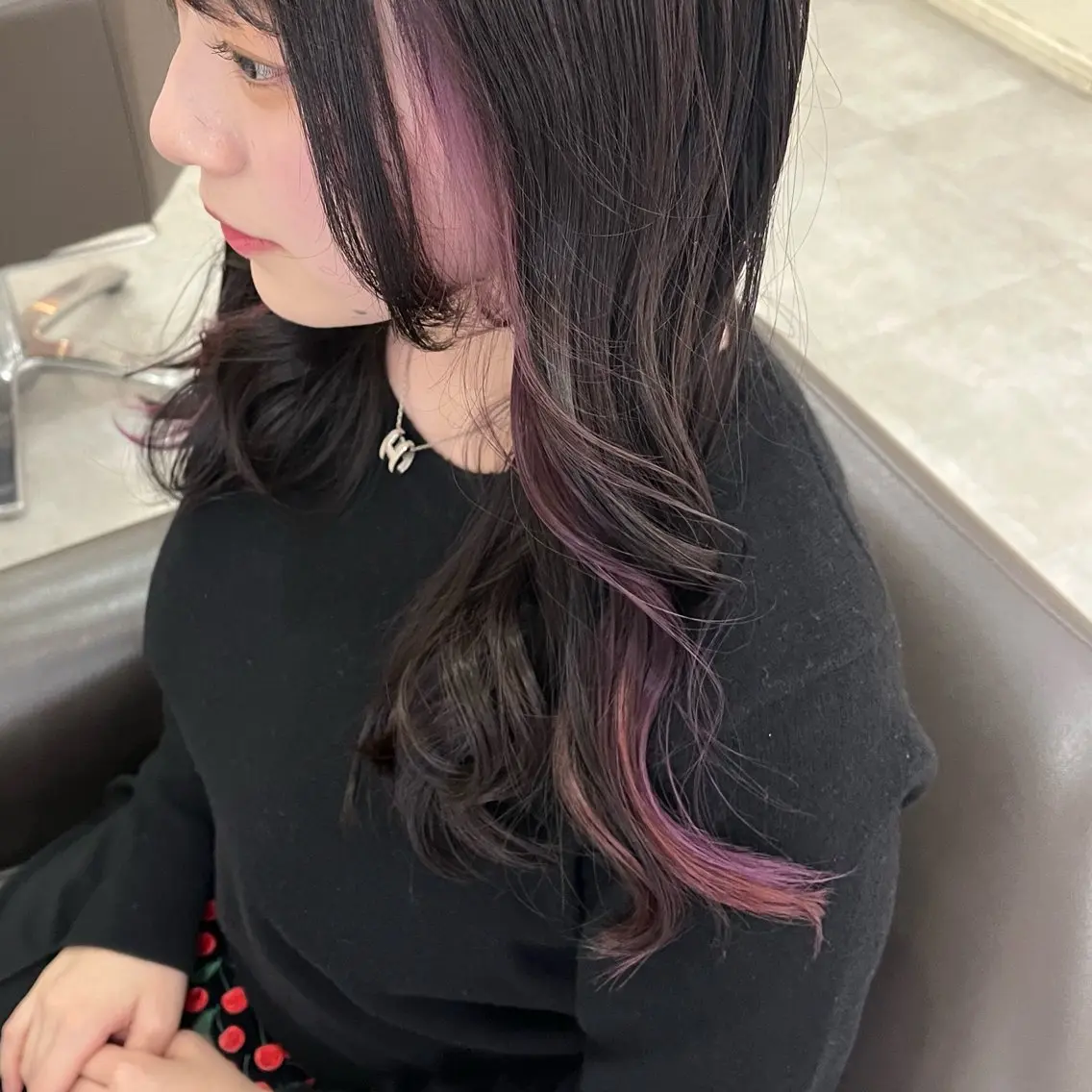 ロング カラー インナーカラー MIRA/梅田美容室 ブリーチ得意/ツグミのヘアスタイル