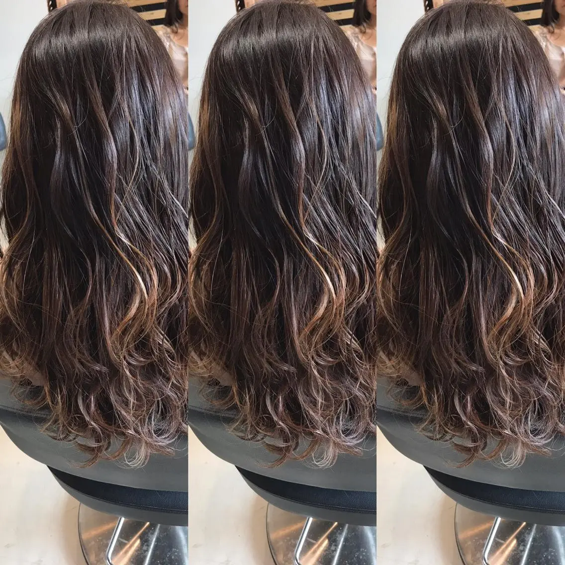 セミロング カラー グラデーションカラー ハイライトカラー ハイライト ヘアカラー 大久保 隆蔵のヘアスタイル