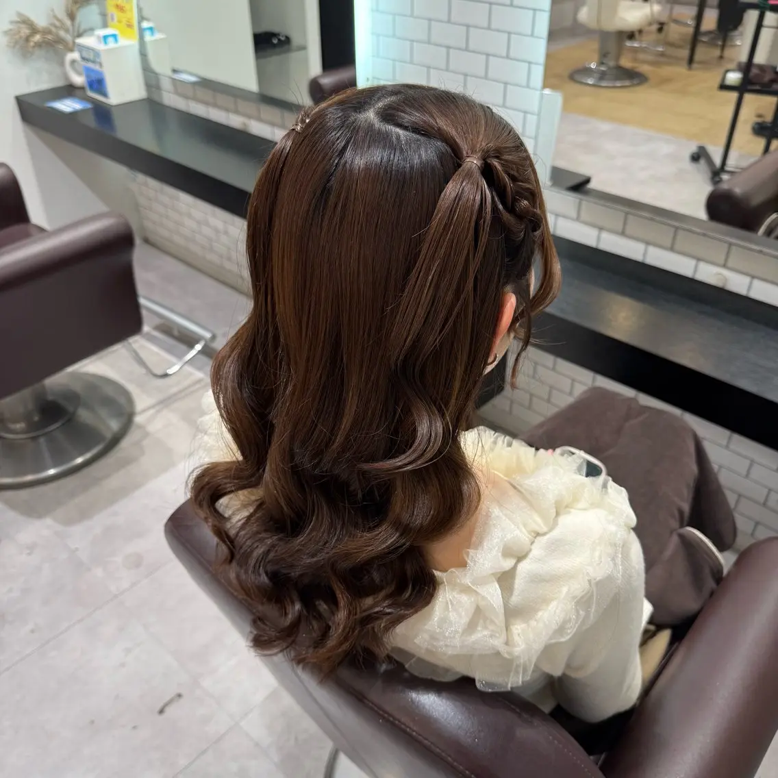 ロング ヘアアレンジ ヘアセット 🎀ヘアアレンジ 🎀ななみのヘアスタイル
