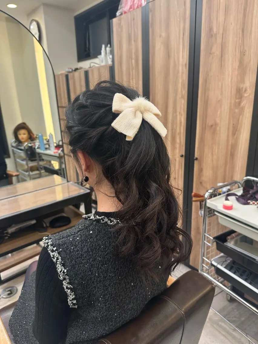 ロング ヘアアレンジ ポニーテール 山本 かおりのヘアスタイル