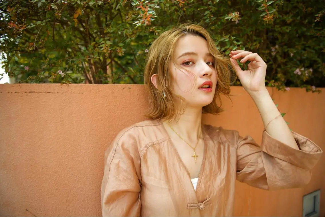 セミロング カラー ヘアアレンジ カット ヘアカラー トリートメント 早瀬裕之 パーマのヘアスタイル