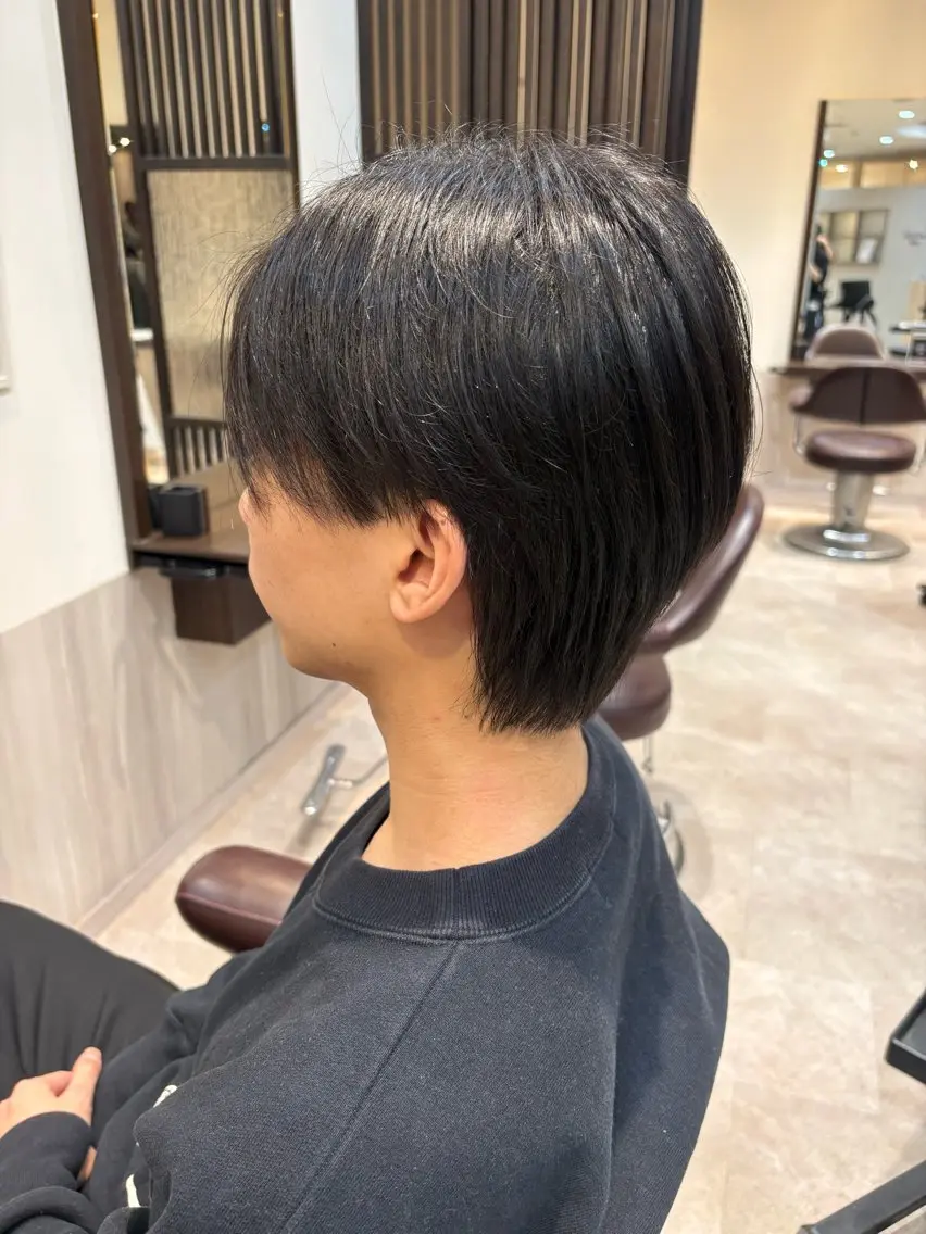 ショート メンズ センターパート マッシュ ショートヘア カット 木村 柊斗のヘアスタイル