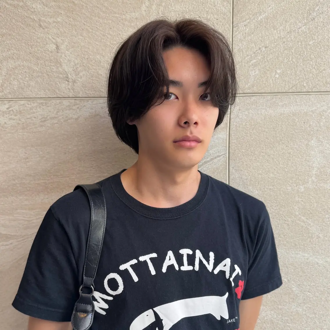 ミディアム カラー ブラウンカラー オリーブブラウン ボブ カット ヘアカラー メンズミディアム☁️ ✨抜け感ヘア/下村迅のヘアスタイル