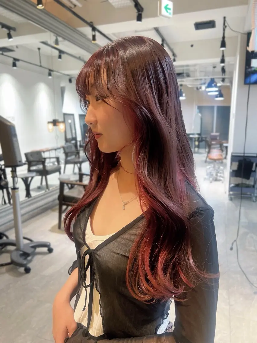 ロング カラー ヘアアレンジ 🎀ハイトーン・艶 カラー HANA🎀のヘアスタイル