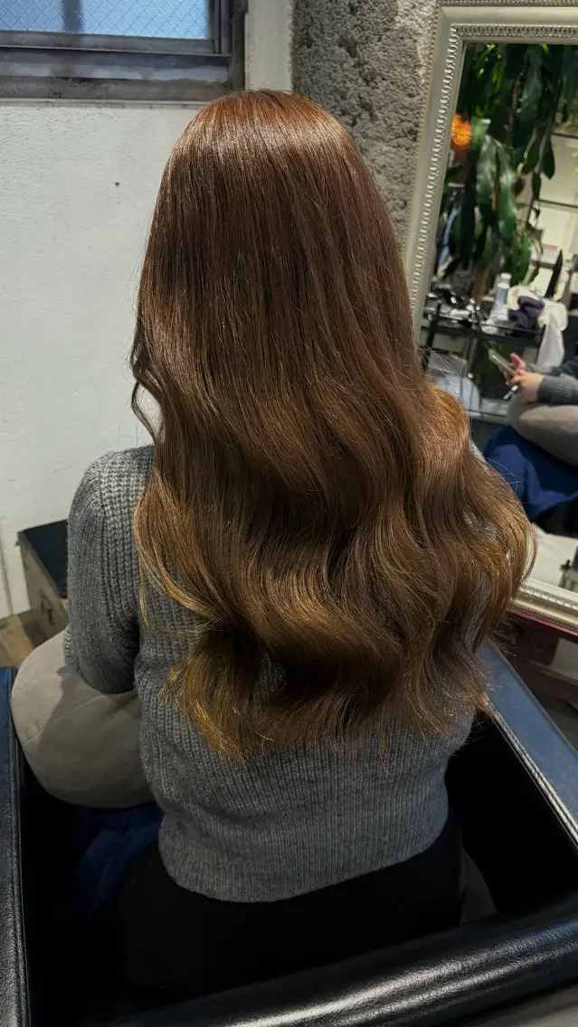 ロング カラー グレージュ オリーブグレージュ オリーブグレー カット ヘアカラー inc新小岩 🌱MANAMIのヘアスタイル