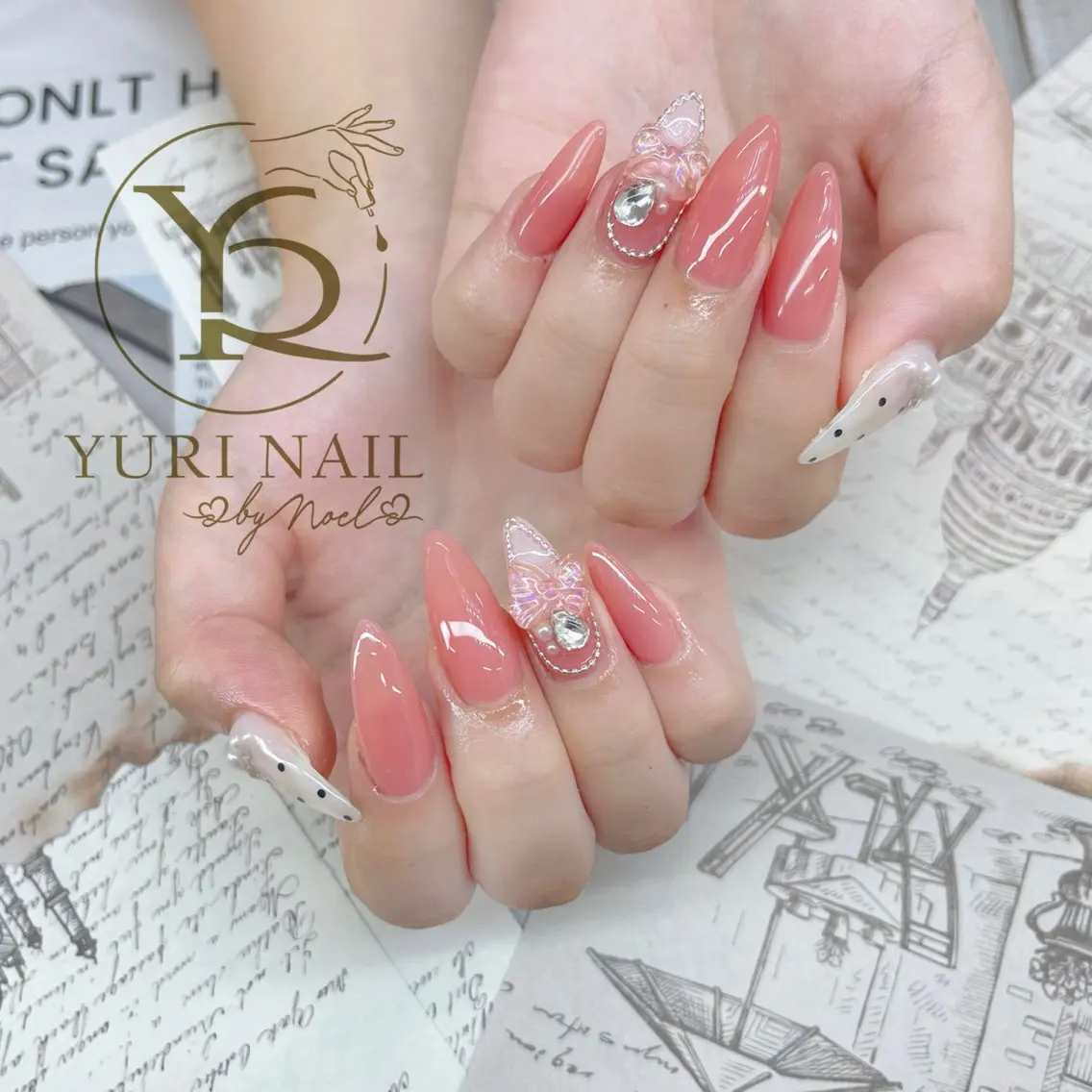 ネイル チークネイル フットネイル フレンチネイル グラデーション キラキラネイル ハンドネイル フットネイル ハンドケア YURI Nail Funabashiのネイルデザイン