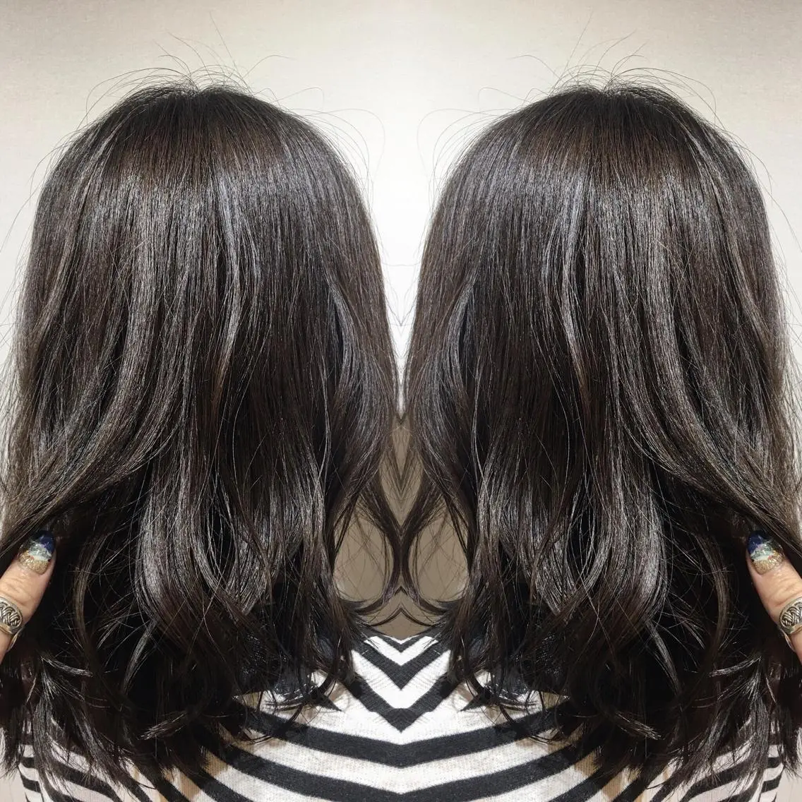 セミロング カラー box  mico. mutsumiのヘアスタイル