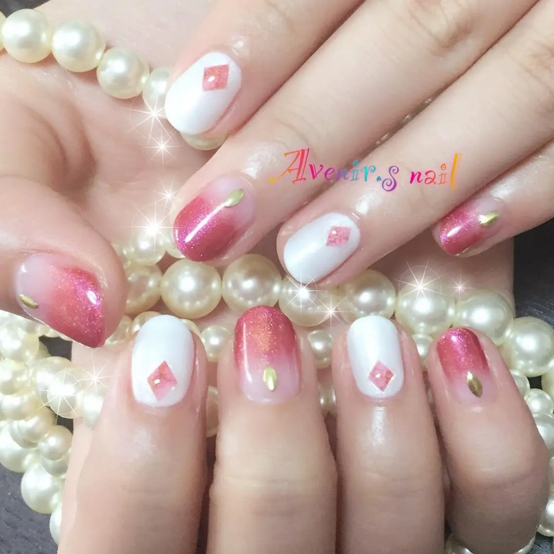 ネイル グラデーション マグネットネイル ワンカラーネイル Home Salon Avenir.のネイルデザイン