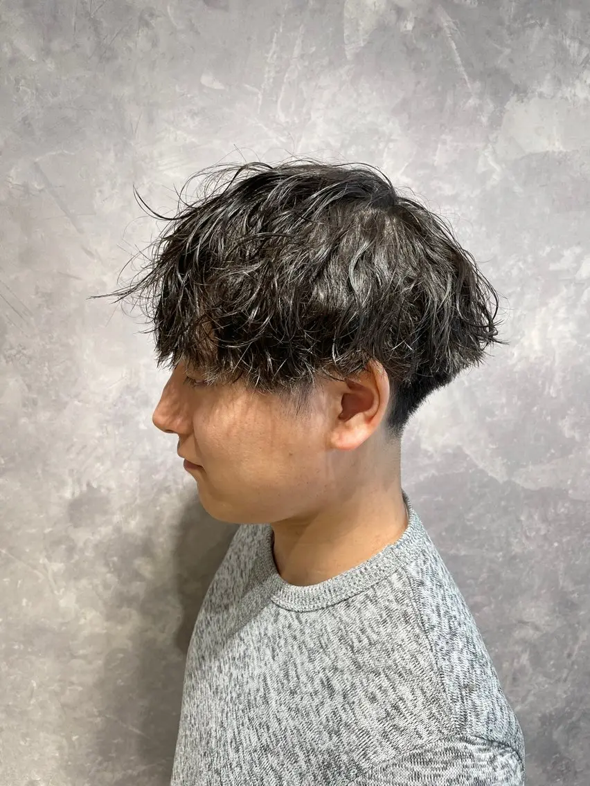メンズカット+波巻きパーマ+トリートメントの写真
