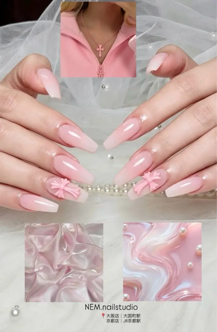 ネイル 長さ出し ワンカラーネイル ネイルチップ ハンドネイル NEM.nail studio大国町店のネイルデザイン