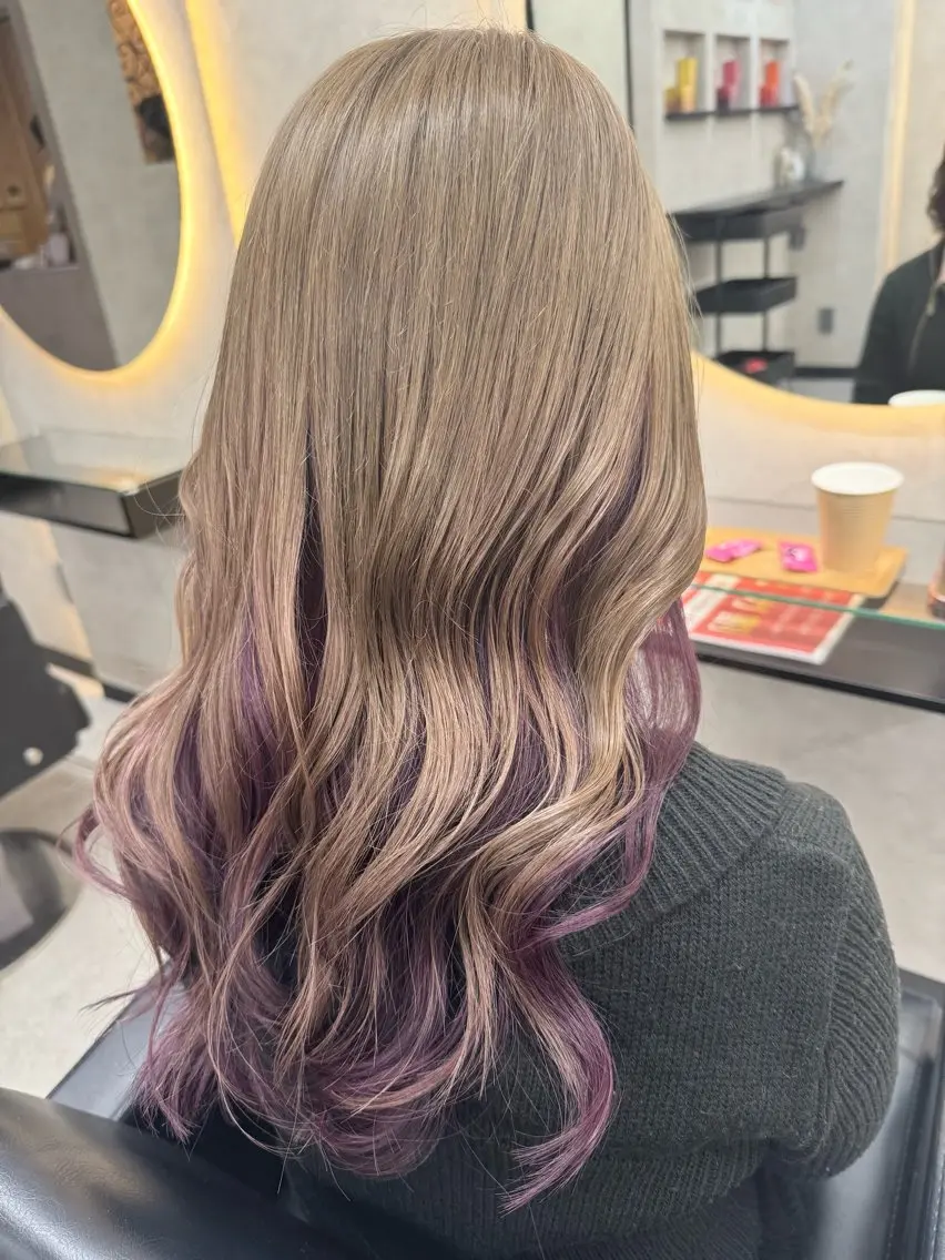 セミロング ヘアカラー トリートメント 垢抜け🪄透明感✨ ブリーチ特化のヘアスタイル