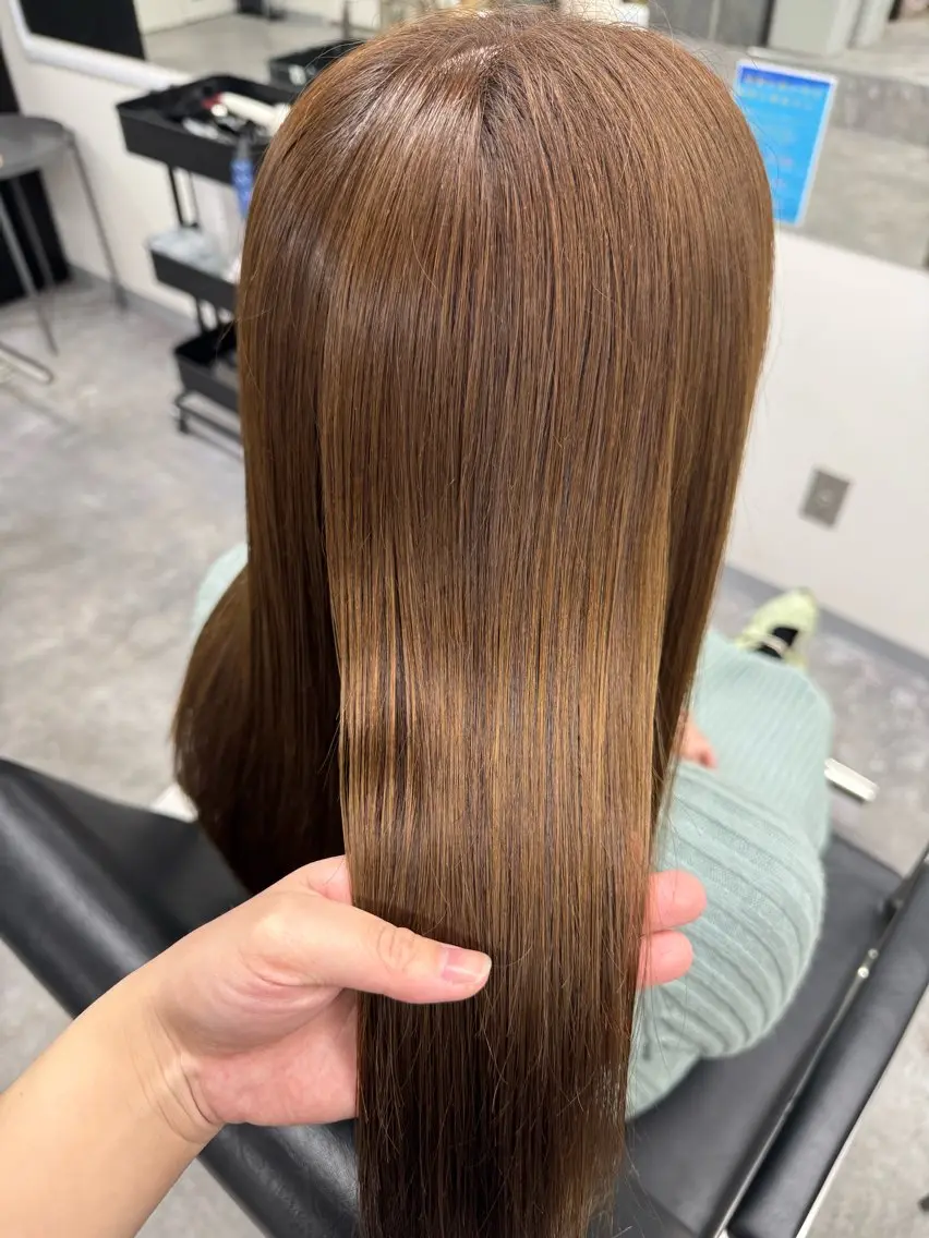 セミロング トリートメント 酸熱トリートメント 髪質改善メニュー 長井 美佐子のヘアスタイル