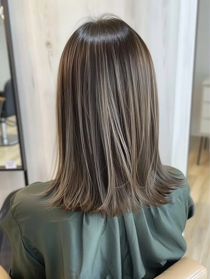 ミディアム カラー パーマ ヘアアレンジ メンズ キッズ カット ヘアカラー EnBlesS西宮 マンツーマン神道有基のヘアスタイル