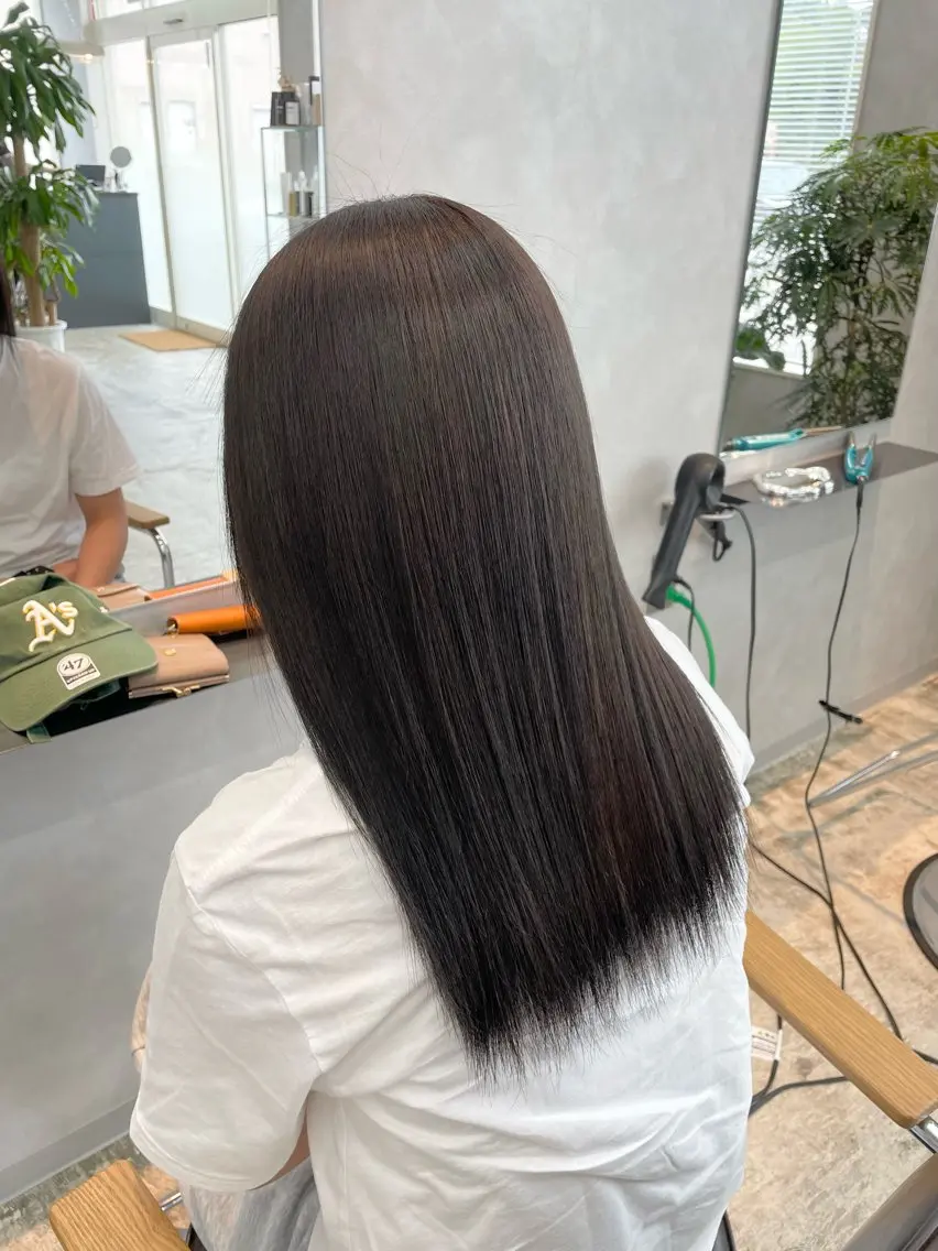 セミロング カラー 学生 ヘアカラー 竹森 鈴乃のヘアスタイル