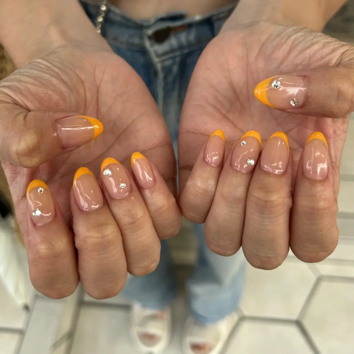 ネイル フレンチネイル Rommy Arisaのネイルデザイン