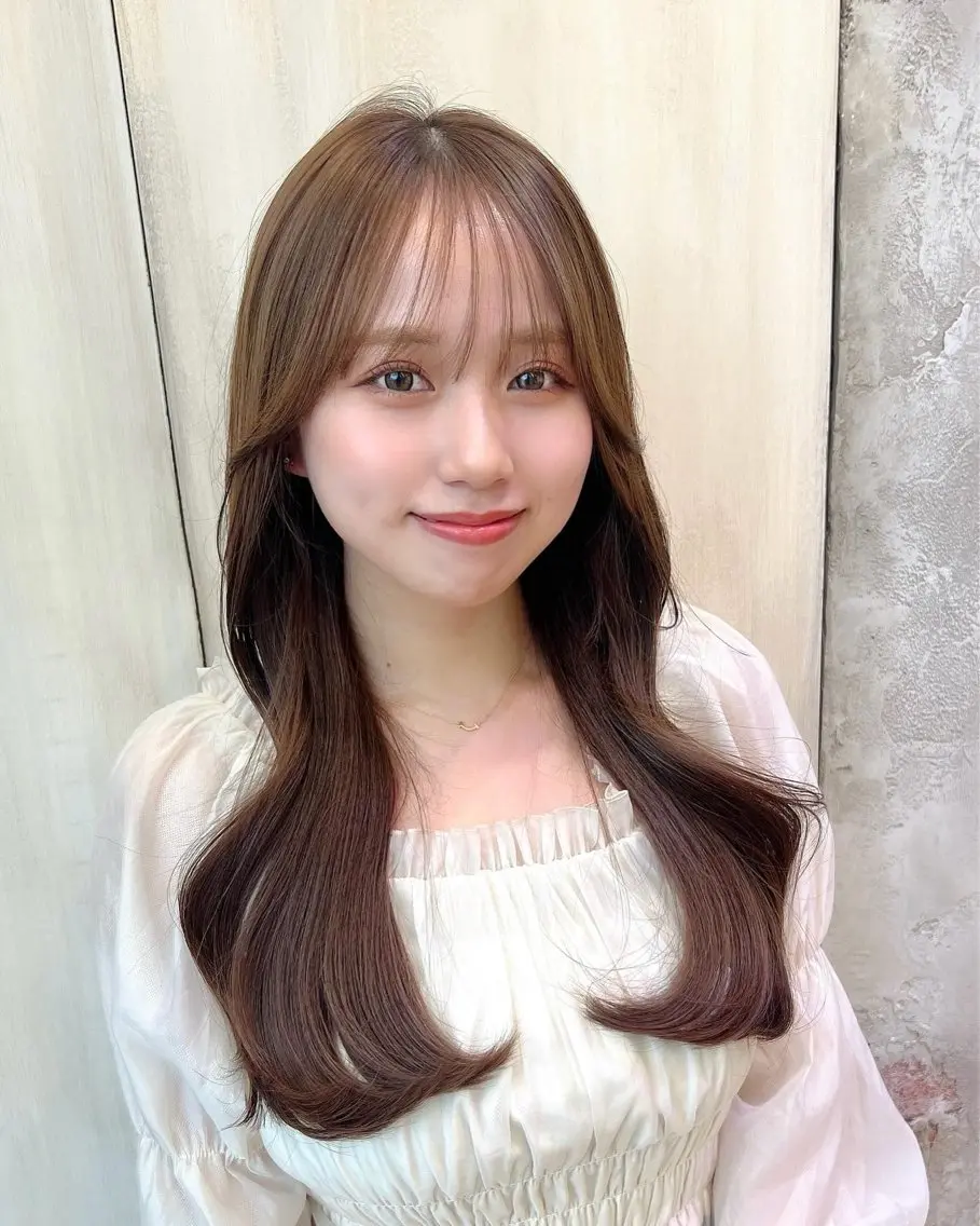 ロング くびれヘア レイヤーカット ロング 🧡くびれヘア/前髪 顔周り🧡久原結衣のヘアスタイル