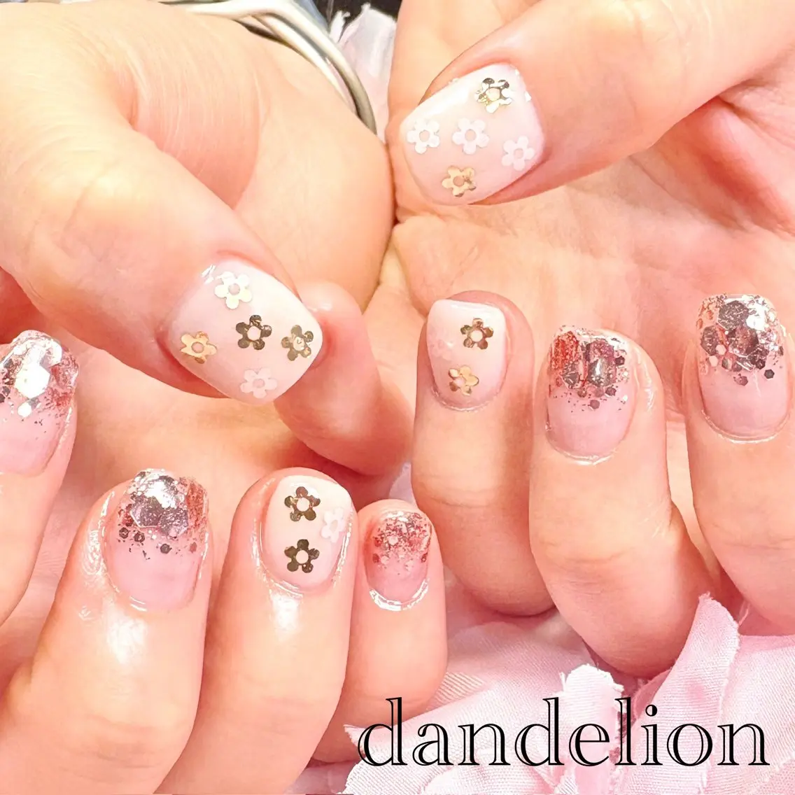 ネイル ハンドネイル ハンドケア dandelion ダンデライオンのネイルデザイン