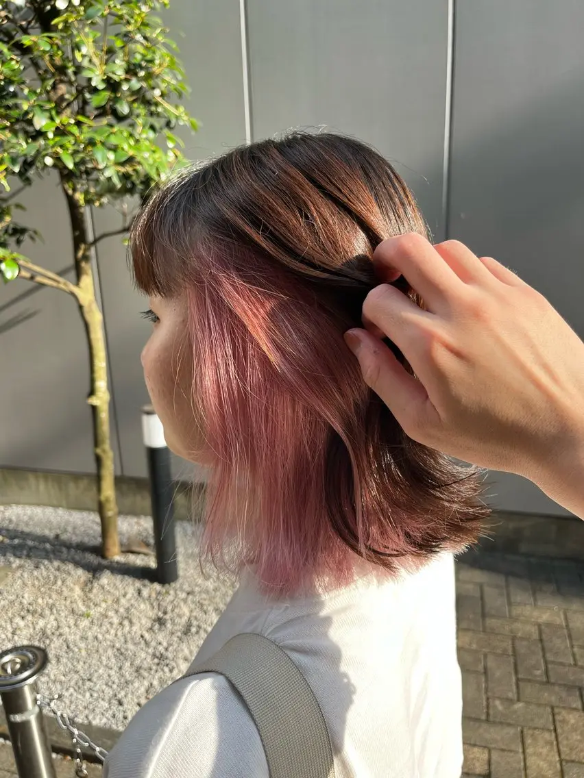 💎インナーブリーチ(ケアブリーチ付き)+フルカラー+カット+ハホニコトリートメント🐯の写真
