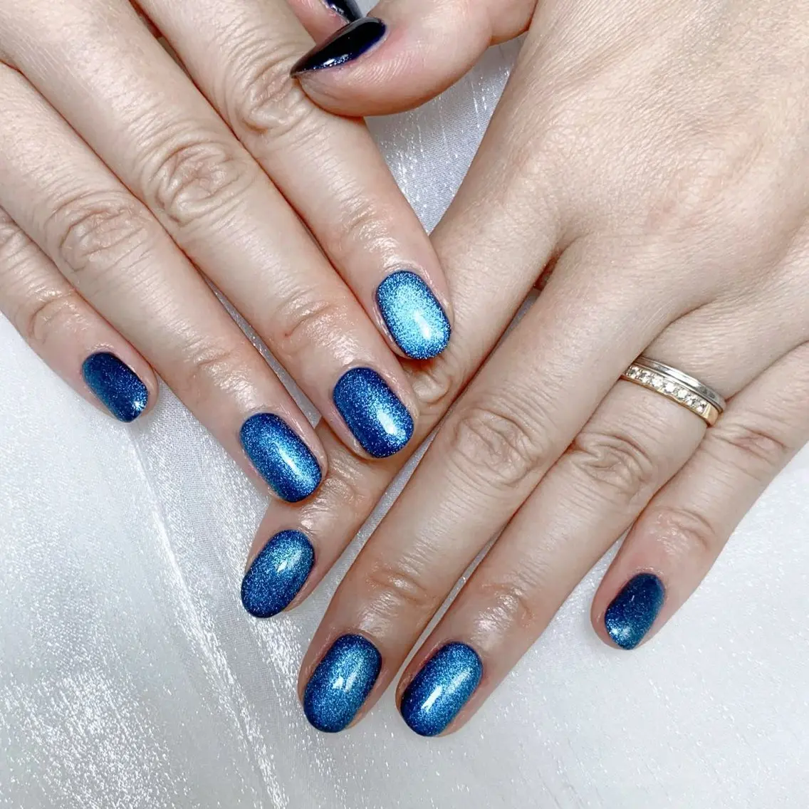 メンズ ネイル マグネットネイル ハンドネイル Nail salon 木にいるのネイルデザイン