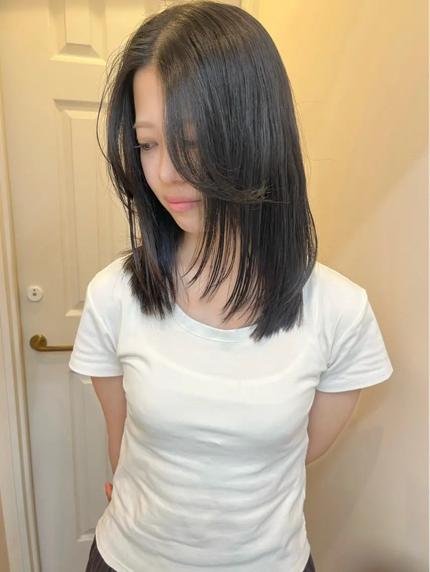 ミディアム カット yuka ボブカットモデルのヘアスタイル