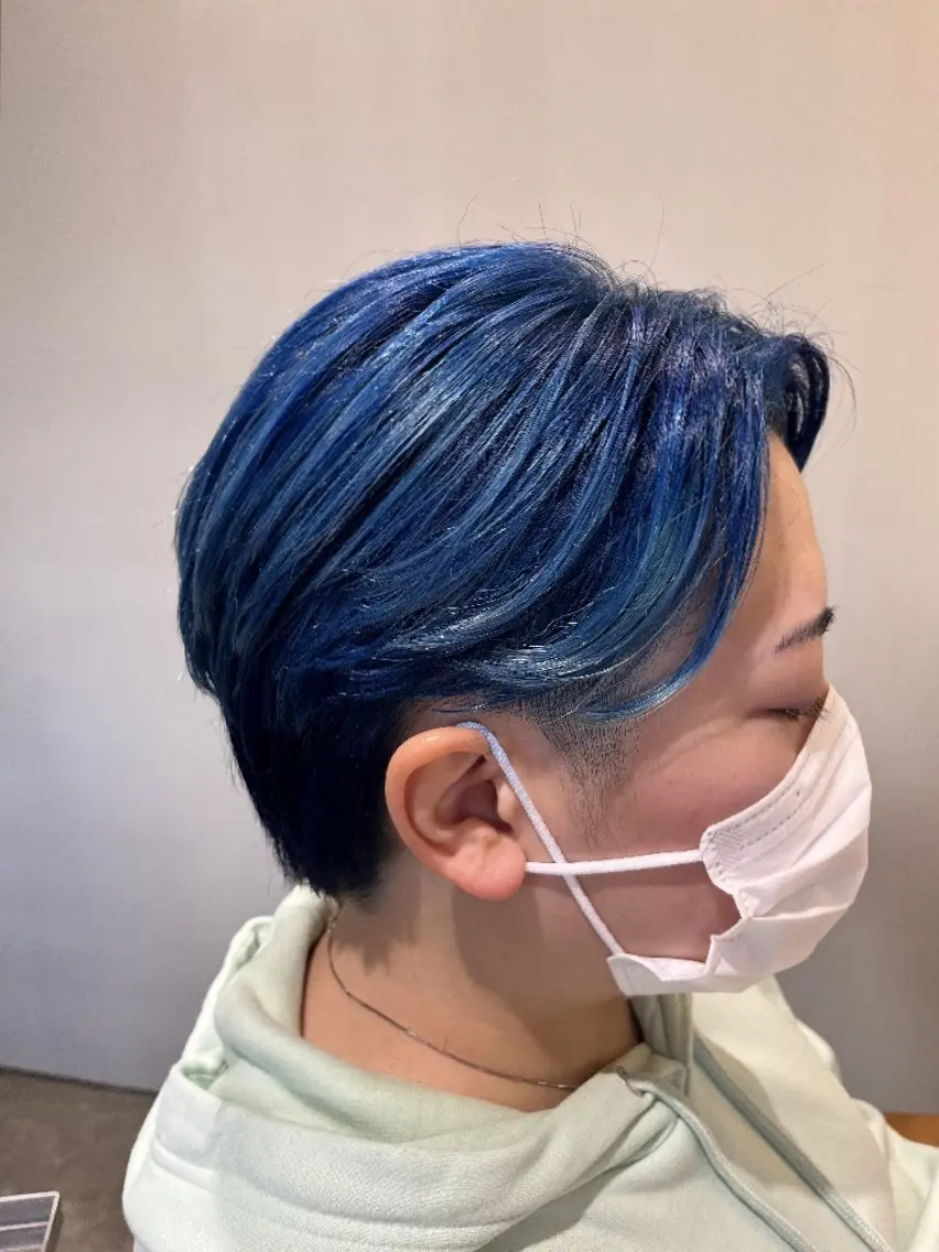 ショート カラー ブリーチ ブルーカラー ヘアカラー トリートメント 中野渡 真利那のその他イメージ