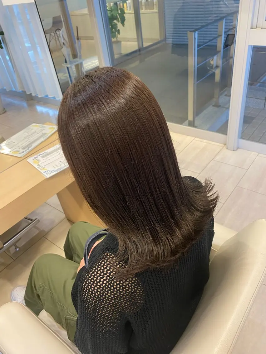 ミディアム カラー ベージュカラー ブリーチ kanon 🎀今池のヘアスタイル