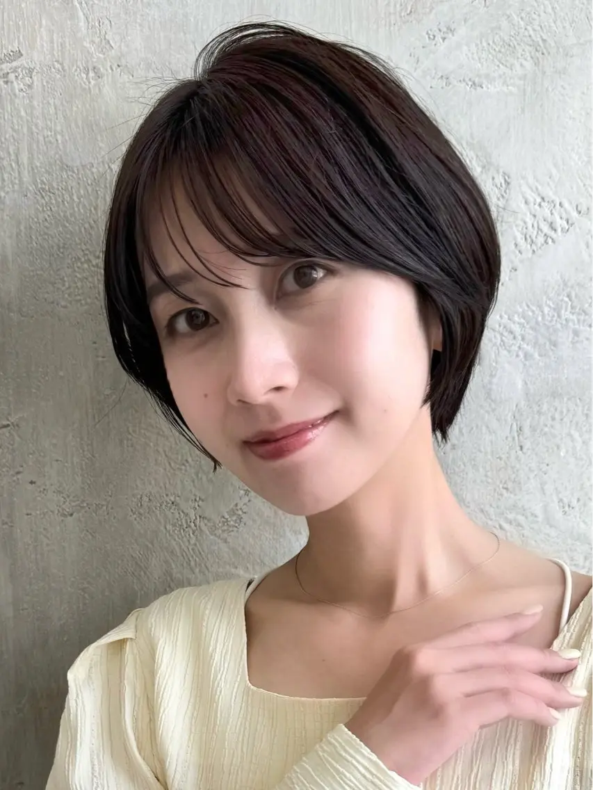 ショート カラー カット ヘアカラー トリートメント 💍新宿ショート 💍岩田莉奈のヘアスタイル